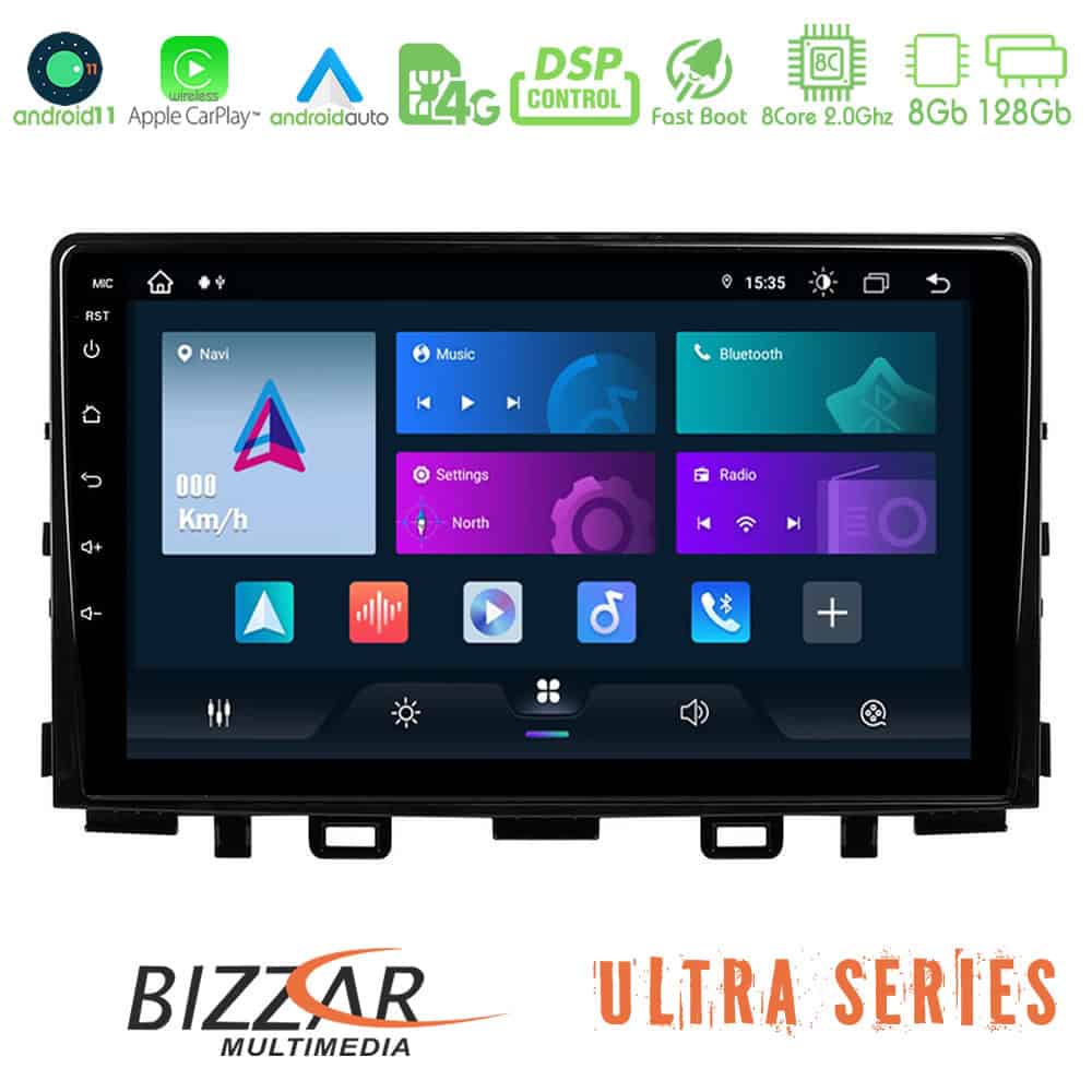 Bizzar Ultra Series Kia Stonic 8core Android11 8128GB Navigation Multimedia Tablet 9