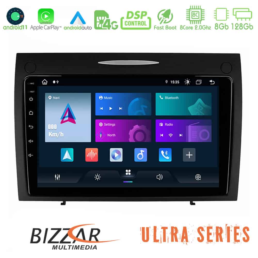 Bizzar Ultra Series Mercedes SLK Class 8core Android11 8128GB Navigation Multimedia Tablet 9