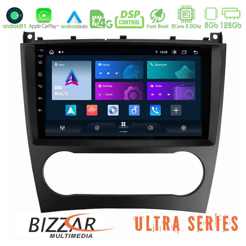 Bizzar Ultra Series Mercedes W203 Facelift 8core Android11 8128GB Navigation Multimedia Tablet 9
