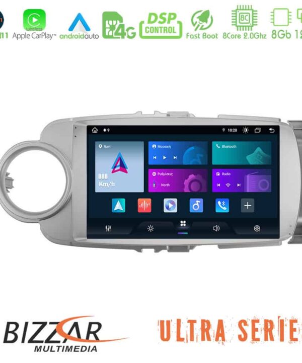 Bizzar Ultra Series Toyota Yaris 8core Android11 8128GB Navigation Multimedia Tablet 9