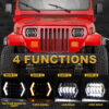 Full led φανάρια ledevo H4 Hi low 2 σκάλες μαζί με ημέρας και φλας 60w έκαστο 9 30v 15