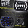 Full led φανάρια ledevo H4 Hi low 2 σκάλες μαζί με ημέρας και φλας 60w έκαστο 9 30v 17