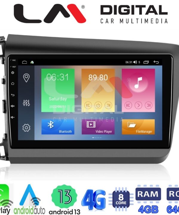 Kimpiris - LM Digital - LM ZC8630 GPS Οθόνη OEM Multimedia Αυτοκινήτου για Honda Civic 2012 > 2016 (CarPlay/AndroidAuto/BT/GPS/WIFI/GPRS)