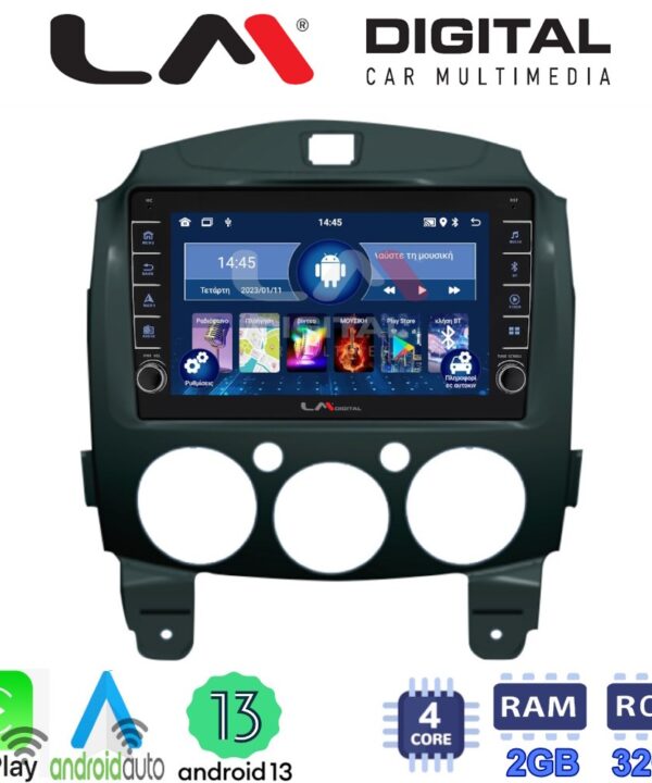 Kimpiris - LM Digital - LM ZG4430 GPS Οθόνη OEM Multimedia Αυτοκινήτου για MAZDA 2 2007>2014 (CarPlay/AndroidAuto/BT/GPS/WIFI/GPRS)