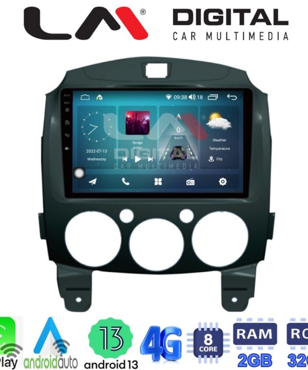 Kimpiris - LM Digital - LM ZR8430 GPS Οθόνη OEM Multimedia Αυτοκινήτου για MAZDA 2 2007>2014 (CarPlay/AndroidAuto/BT/GPS/WIFI/GPRS)
