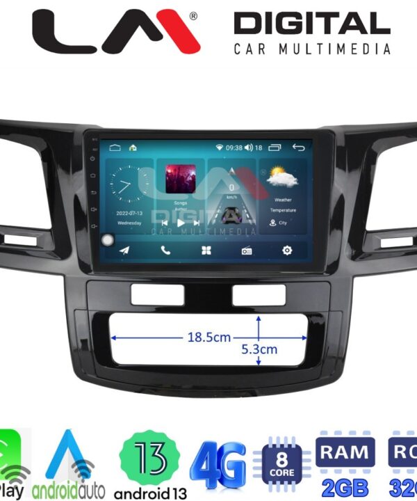 Kimpiris - LM Digital - LM ZR8820 GPS Οθόνη OEM Multimedia Αυτοκινήτου για TOYOTA HILUX 2005>2016 (CarPlay/AndroidAuto/BT/GPS/WIFI/GPRS)