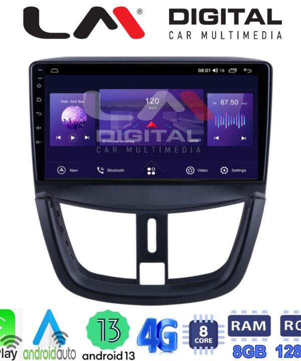 Kimpiris - LM Digital - LM ZT8207 GPS Οθόνη OEM Multimedia Αυτοκινήτου για PEUGEOT 207 2007>2013 (CarPlay/AndroidAuto/BT/GPS/WIFI/GPRS)