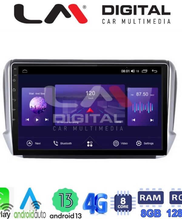 Kimpiris - LM Digital - LM ZT8374 GPS Οθόνη OEM Multimedia Αυτοκινήτου για PEUGEOT 208-2008 2012>  (CarPlay/AndroidAuto/BT/GPS/WIFI/GPRS)