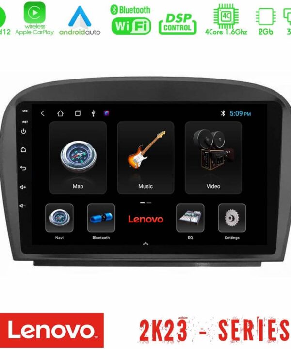 Lenovo Car Pad Mercedes SL Class 2005 2011 4Core Android12 232GB Navigation Multimedia Tablet 9