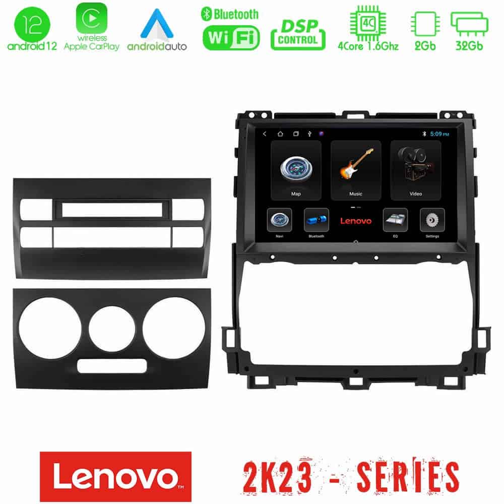 Lenovo Car Pad Toyota Land Cruiser J120 2002 2009 4Core Android12 232GB Navigation Multimedia Tablet 9