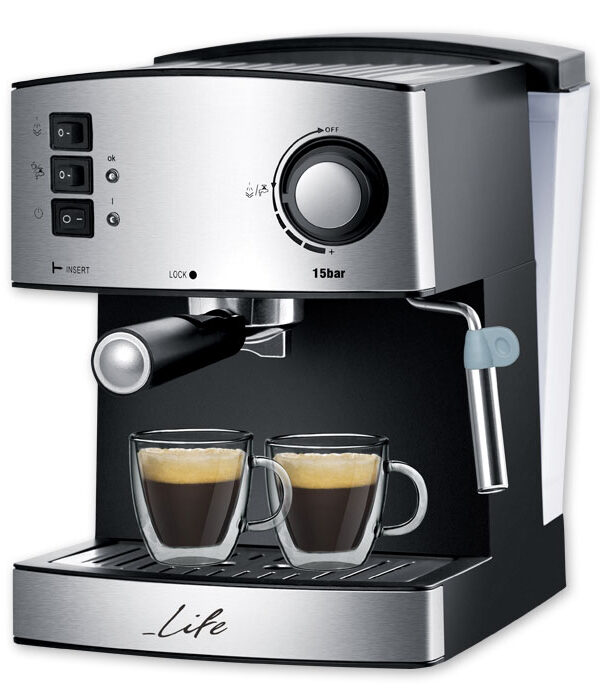 Mηχανή Espresso Cappuccino 15bar 850W. LIFE
