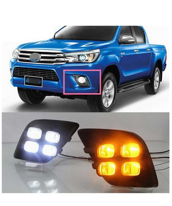 TOYOTA HILUX REVO 2015 2020 ΕΜΠΡΟΣΘΙΑ ΠΡΟΒΟΛΑΚΙΑ ΟΜΙΧΛΗΣ DRL TYPE1 2ΤΜΧ 1