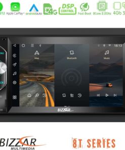 Bizzar OEM 2DIN Deck 8core Android12 4+32GB Navigation Multimedia Deckless 6.5" με Carplay/AndroidAuto Kimpiris
