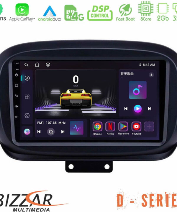 Kimpiris - Bizzar D Series Fiat 500X 8core Android13 2+32GB Navigation Multimedia Tablet 9"