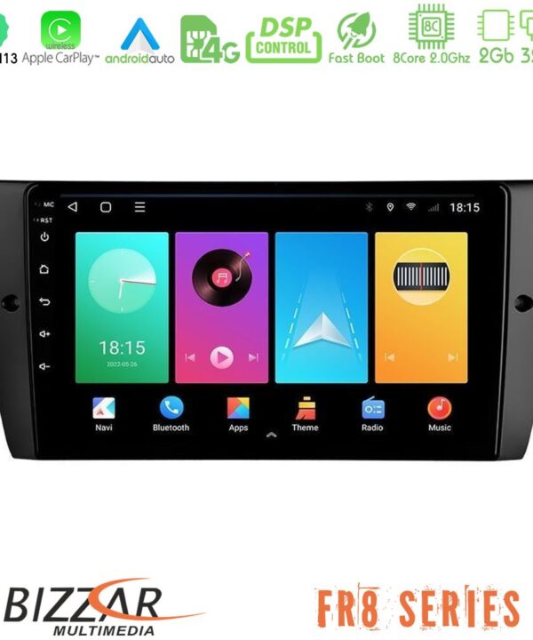 Kimpiris - Bizzar FR8 Series BMW 3 Series 2006-2011 8core Android 11 2+32GB Navigation Multimedia Tablet 9"