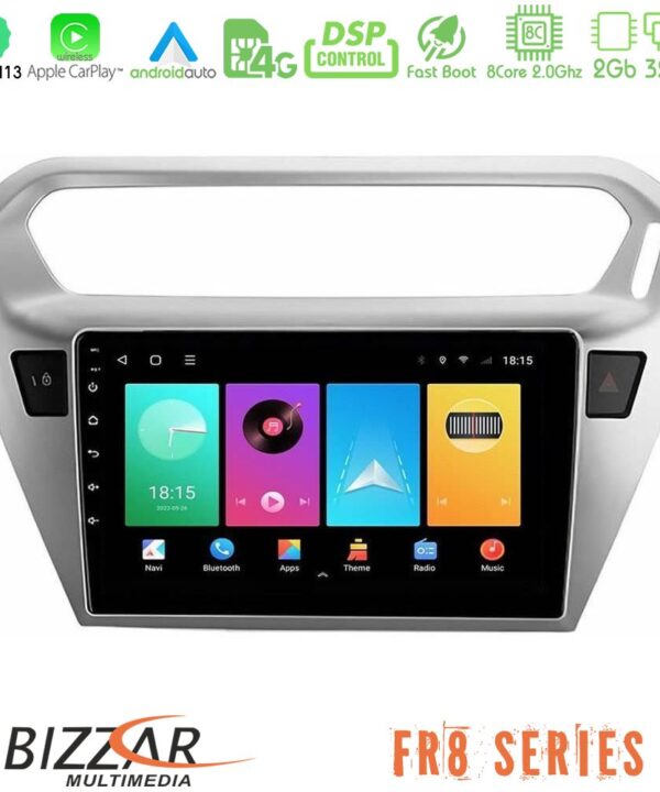 Kimpiris - Bizzar FR8 Series FR8 Series Citroën C-Elysée / Peugeot 301 8Core Android13 2+32GB Navigation Multimedia Tablet 9"