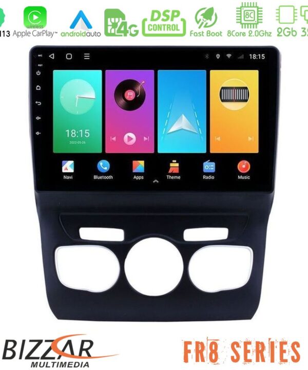 Kimpiris - Bizzar FR8 Series Citroen C4L 8core Android13 2+32GB Navigation Multimedia Tablet 10"
