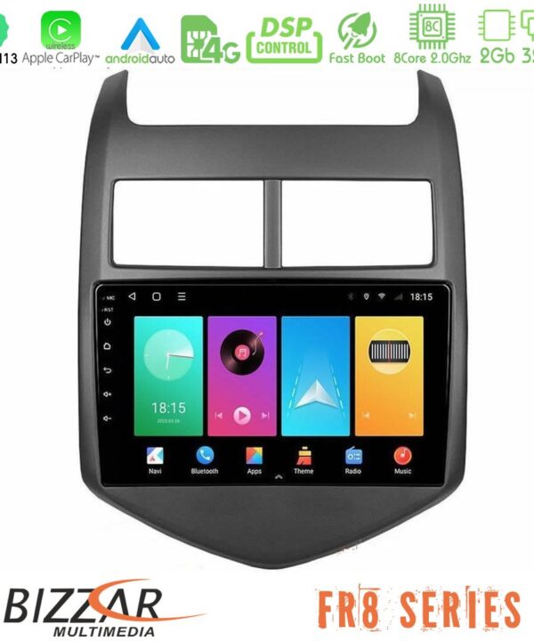 Kimpiris - Bizzar FR8 Series Chevrolet Aveo 2011-2017 8core Android13 2+32GB Navigation Multimedia Tablet 9"
