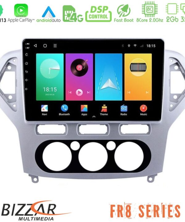 Kimpiris - Bizzar FR8 Series Ford Mondeo 2007-2010 Manual A/C 8core Android 11 2+32GB Navigation Multimedia Tablet 10"