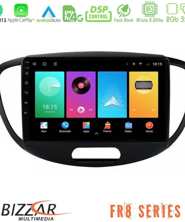 Kimpiris - Bizzar FR8 Series Hyundai i10 2008-2013 8core Android13 2+32GB Navigation Multimedia Tablet 9"