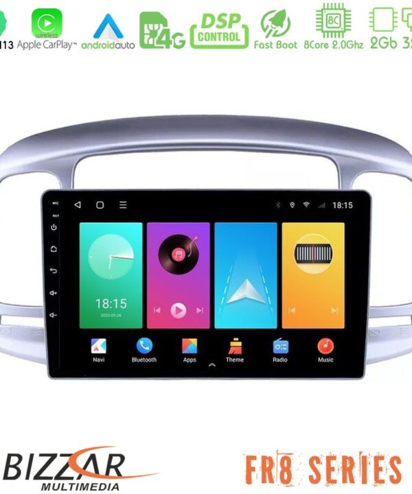Kimpiris - Bizzar FR8 Series Hyundai Accent 2006-2011 8core Android13 2+32GB Navigation Multimedia Tablet 9"