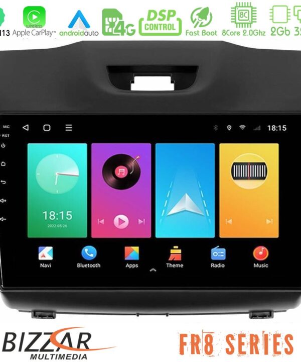 Kimpiris - Bizzar FR8 Series Isuzu D-MAX 2012-2019 8core Android13 2+32GB Navigation Multimedia Tablet 9"