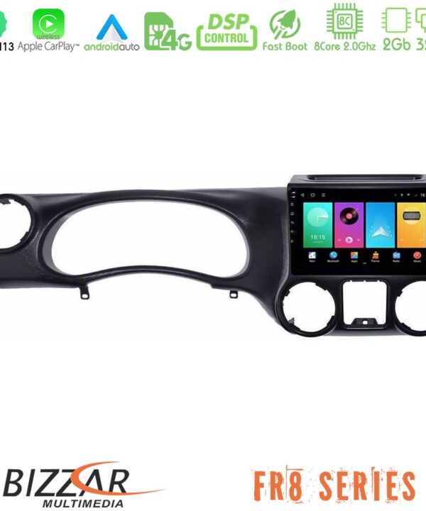 Kimpiris - Bizzar FR8 Series FR8 Series Jeep Wrangler 2011-2014 8Core Android13 2+32GB Navigation Multimedia Tablet 9"