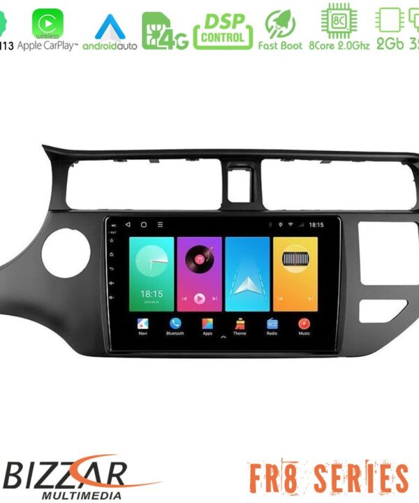 Kimpiris - Bizzar FR8 Series Kia Rio 2011-2015 8core Android13 2+32GB Navigation Multimedia Tablet 9"