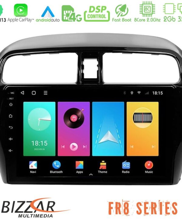Kimpiris - Bizzar FR8 Series Mitsubishi Space Star 2013-2016 8core Android 11 2+32GB Navigation Multimedia Tablet 9"