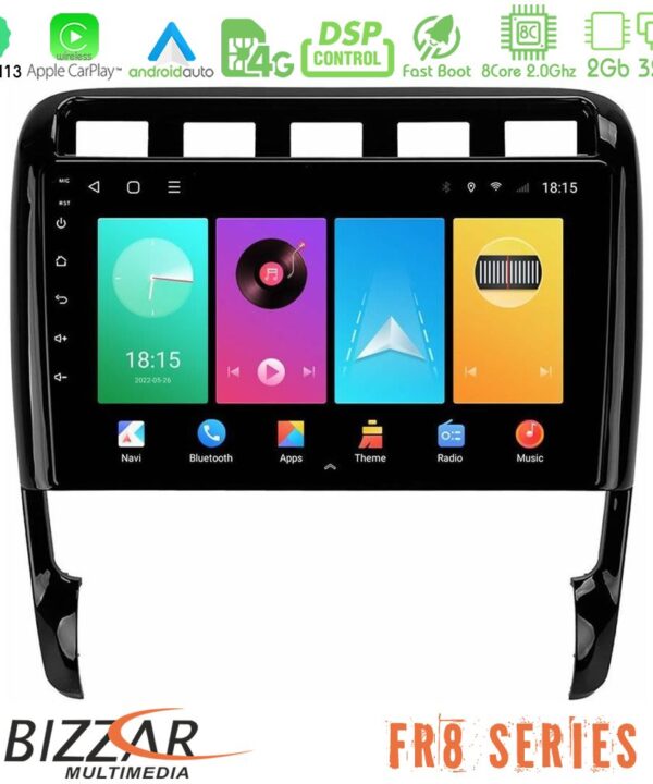 Kimpiris - Bizzar FR8 Series Porsche Cayenne 2003-2010 8core Android13 2+32GB Navigation Multimedia Tablet 9"