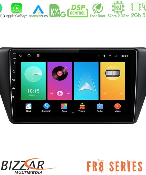 Kimpiris - Bizzar FR8 Series Skoda Fabia 2015-2021 8core Android13 2+32GB Navigation Multimedia Tablet 9"