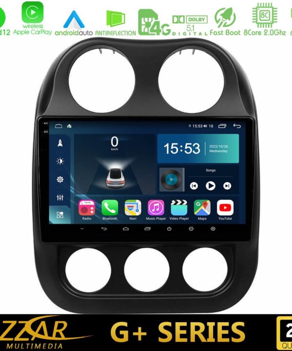 Kimpiris - Bizzar G+ Series Jeep Compass 2012-2016 8core Android12 6+128GB Navigation Multimedia Tablet 9"