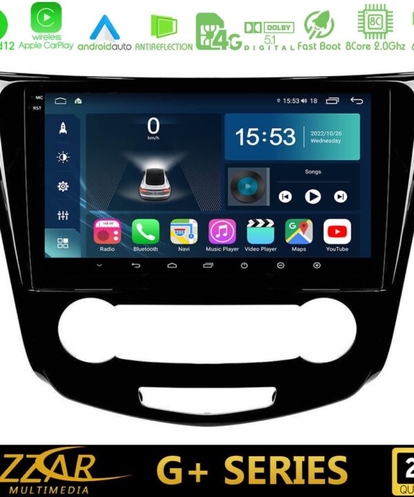 Kimpiris - Bizzar G+ Series Nissan Qashqai J11 (Manual A/C) 8core Android12 6+128GB Navigation Multimedia Tablet 10"