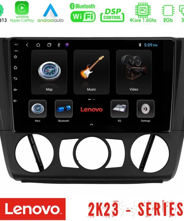 Kimpiris - Lenovo Car Pad BMW 1Series E81/E82/E87/E88 (MANUAL A/C) 4Core Android 13 2+32GB Navigation Multimedia Tablet 9"