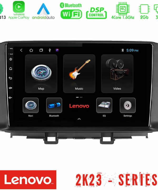 Kimpiris - Lenovo Car Pad Hyundai Kona 2018-2023 4Core Android 13 2+32GB Navigation Multimedia Tablet 9"