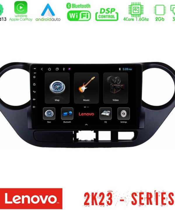 Kimpiris - Lenovo Car Pad Hyundai i10 2014-2020 4Core Android 13 2+32GB Navigation Multimedia Tablet 9"