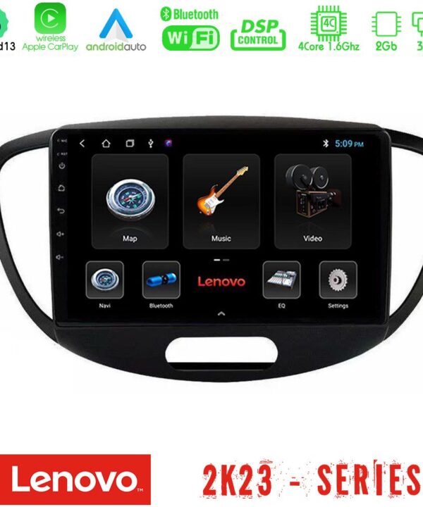 Kimpiris - Lenovo Car Pad Hyundai i10 2008-2014 4Core Android 13 2+32GB Navigation Multimedia Tablet 9"