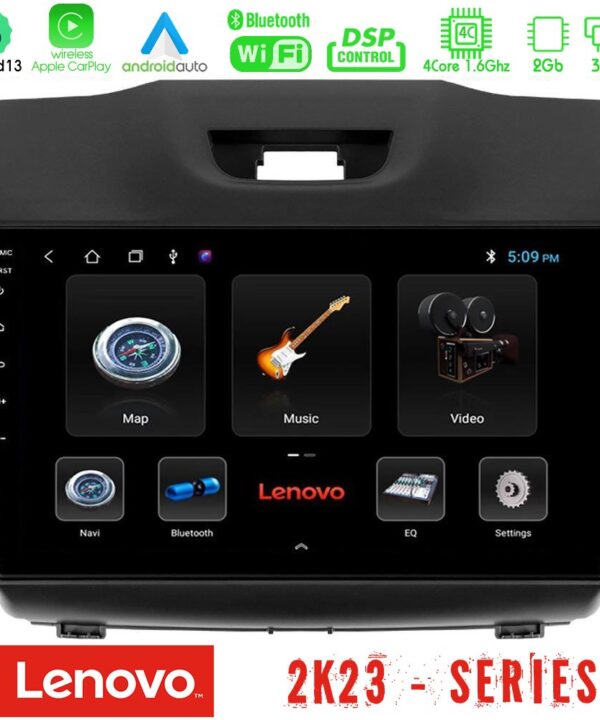 Kimpiris - Lenovo Car Pad Isuzu D-MAX 2012-2019 4Core Android 13 2+32GB Navigation Multimedia Tablet 9"