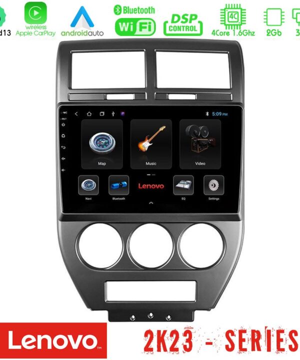 Kimpiris - Lenovo Car Pad Jeep Compass/Patriot 2007-2008 4Core Android 13 2+32GB Navigation Multimedia Tablet 10"