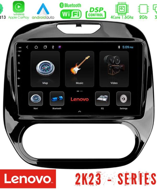 Kimpiris - Lenovo Car Pad Renault Captur 2013-2019 (Manual AC) 4Core Android 13 2+32GB Navigation Multimedia Tablet 9"