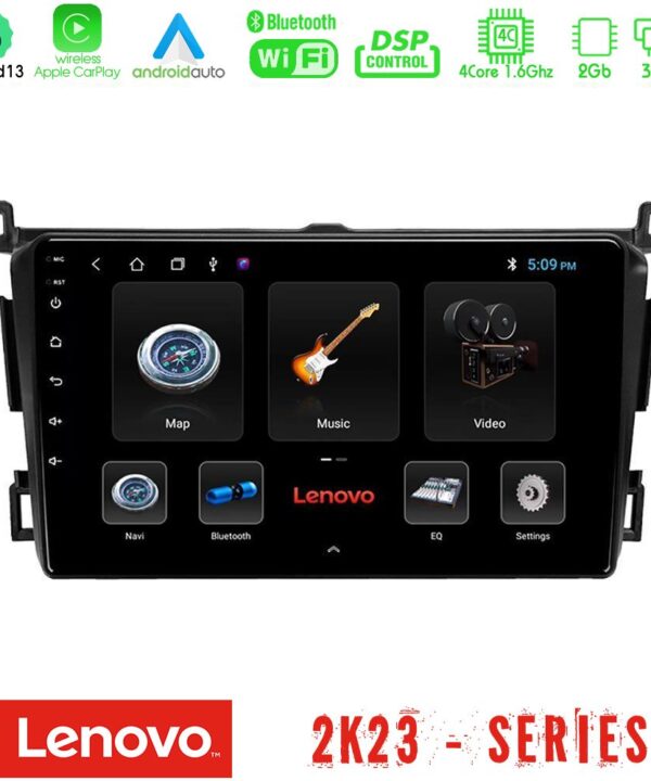 Kimpiris - Lenovo Car Pad Toyota RAV4 2013-2018 4Core Android 13 2+32GB Navigation Multimedia Tablet 9"