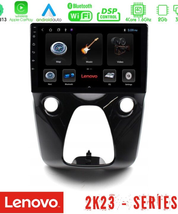 Kimpiris - Lenovo Car Pad Toyota Aygo | Citroen C1 | Peugeot 108 4Core Android 13 2+32GB Navigation Multimedia 10"