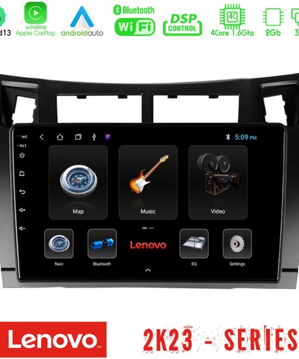 Kimpiris - Lenovo Car Pad Toyota Yaris 4Core Android 13 2+32GB Navigation Multimedia Tablet 9" (Μαύρο Χρώμα)