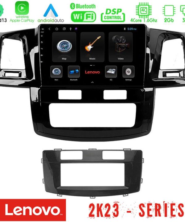 Kimpiris - Lenovo Car Pad Toyota Hilux 2007-2011 4Core Android 13 2+32GB Navigation Multimedia Tablet 9"