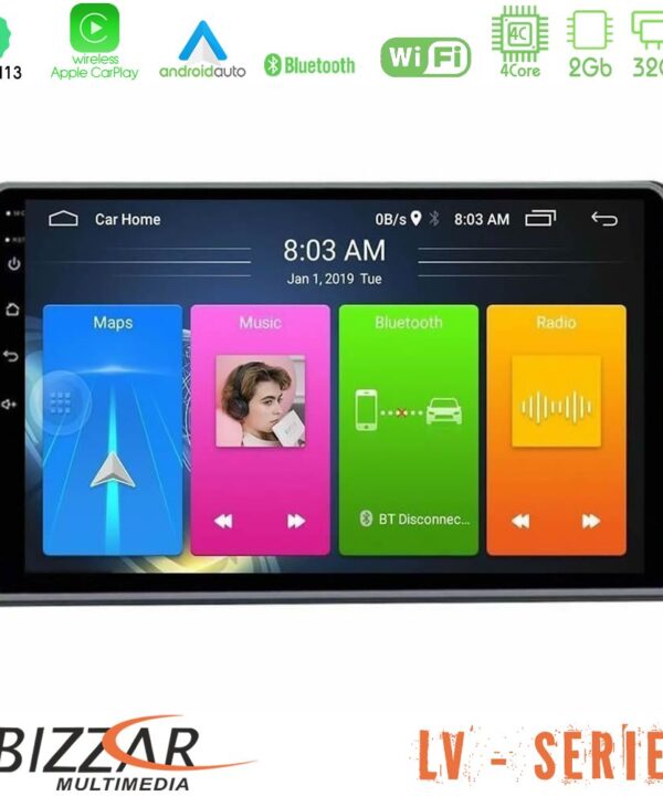 Kimpiris - Bizzar LV Series Dacia Duster 2019-> 4core Android 13 2+32GB Navigation Multimedia Tablet 9"