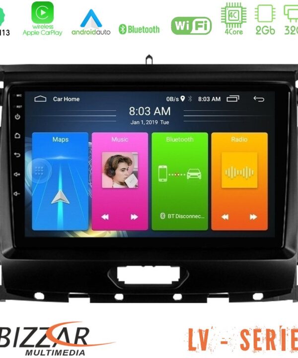 Kimpiris - Bizzar LV Series Ford Ranger 2017-2022 4Core Android 13 2+32GB Navigation Multimedia Tablet 9"