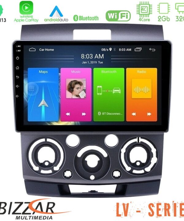 Kimpiris - Bizzar LV Series Ford Ranger/Mazda BT50 4Core Android 13 2+32GB Navigation Multimedia Tablet 9"