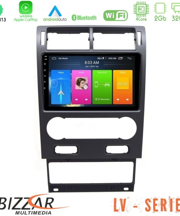 Kimpiris - Bizzar LV Series Ford Mondeo 2004-2007 4Core Android 13 2+32GB Navigation Multimedia Tablet 9"