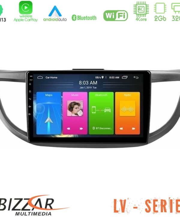 Kimpiris - Bizzar LV Series Honda CRV 2012-2017 4Core Android 13 2+32GB Navigation Multimedia Tablet 9"