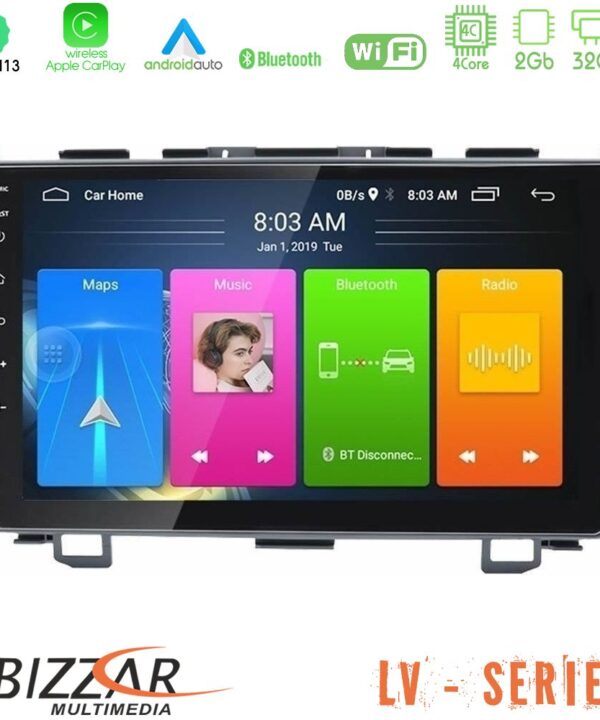 Kimpiris - Bizzar LV Series Honda CRV 4Core Android 13 2+32GB Navigation Multimedia Tablet 9"
